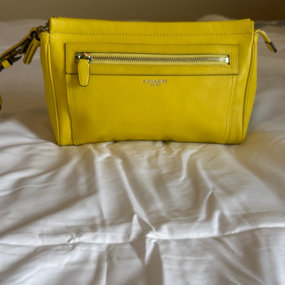 Coach Vibrant Yellow clutch bag